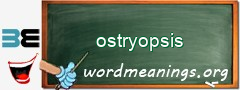 WordMeaning blackboard for ostryopsis